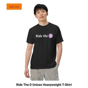 NEW “Ride the D” Heavyweight T-shirt LA Los Angeles Metro Unisex